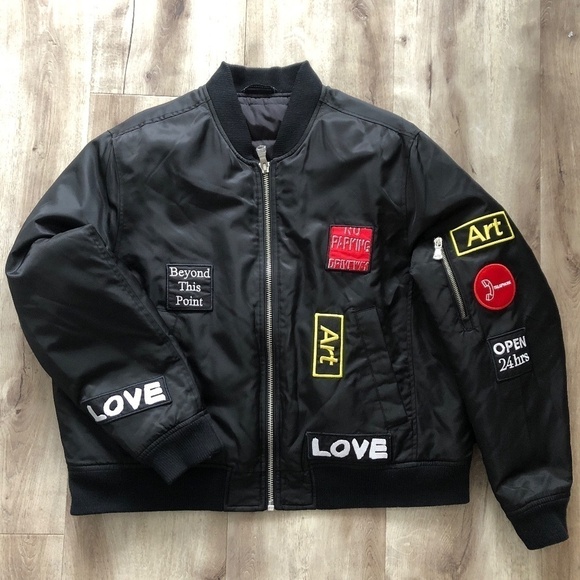 The Very Warm, Mason, Reversible, Bomber Jacket w/Artwork Lining, XL, New No Tag - Picture 6 of 16